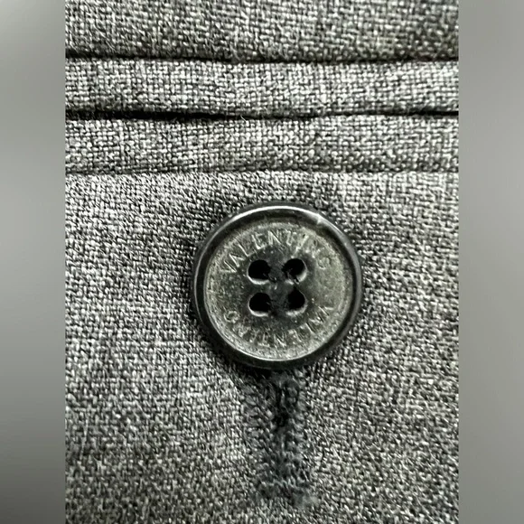 34X30” Valentino Grigio Chiaro Straight Leg Wool